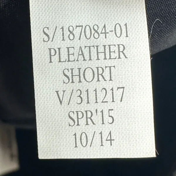 Banana Republic | NWT | 0 | Black Faux Leather Perforated Lined Chino Shorts - Image 9