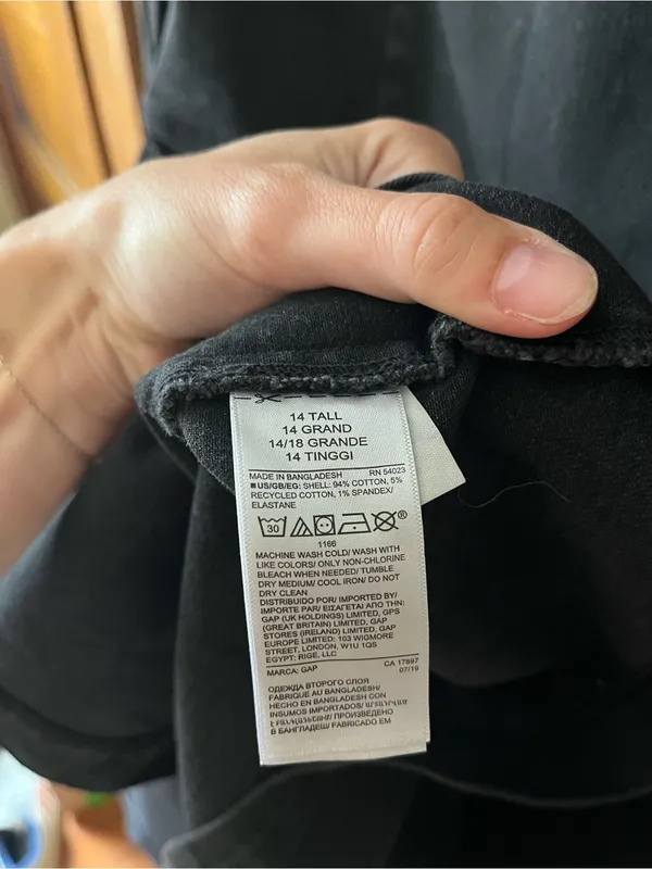 GAP Black Denim Button-Front Shirt Jacket Dress - Image 11