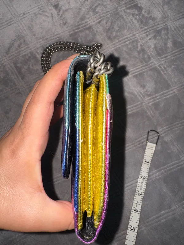 Kurt Geiger Rainbow Stripe Chain Shoulder Crossbody Bag - Image 4