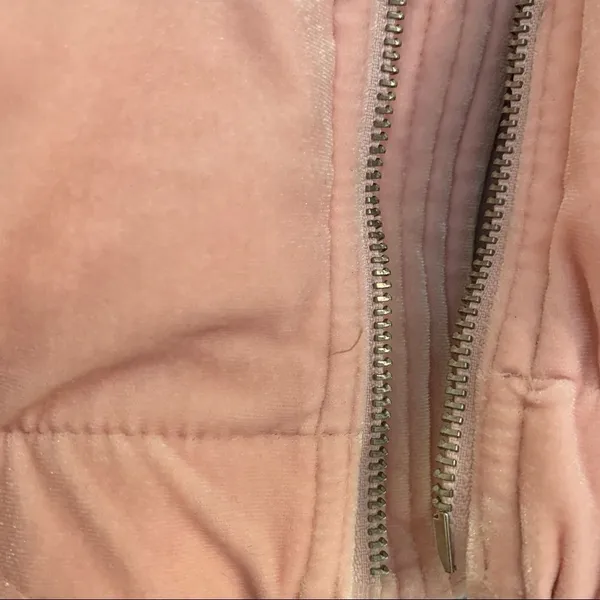 GAP pink down alternative crushed velvet coat - Image 4