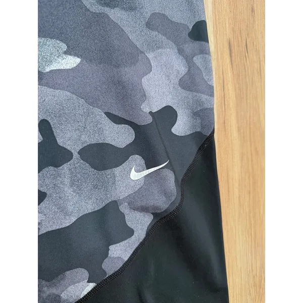 Nike Pro Camo Compression Leggings Gray Black‎ Training Tights Women L - Image 4