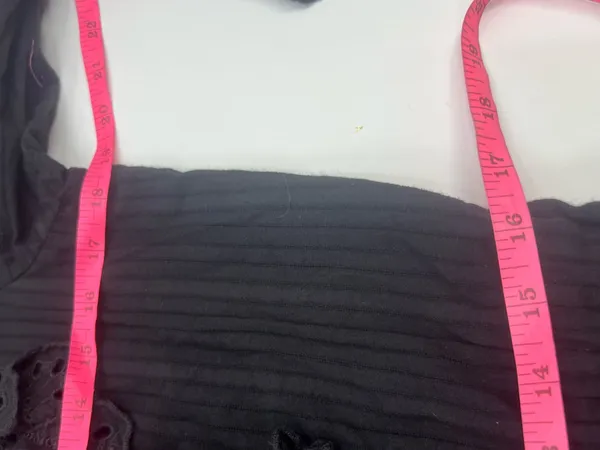 La Vie Rebecca‎ Taylor ruffle eyelet dress black sz M - Image 5