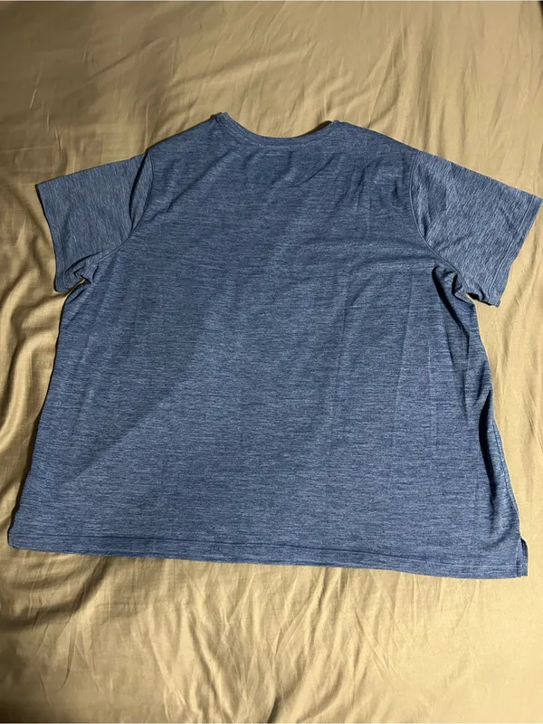 Duluth Trading Co Alaskan Hardgear Heathered Blue Short Sleeve Size 1X - Image 4
