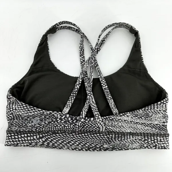 Lululemon Energy Sports Bra Medium Support Wicking Swerve Vapor Metal Grey 10 - Image 5