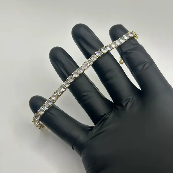 Kristalize Jewelry Moissanite Tennis Bracelet Gold 5mm 7 Inch Brand New VVS1 Crazy Shine No Pass - Image 2