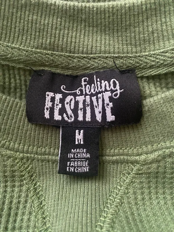 Feeling Festive Pumpkin Spice Waffle Knit Long Sleeve Top - Image 7