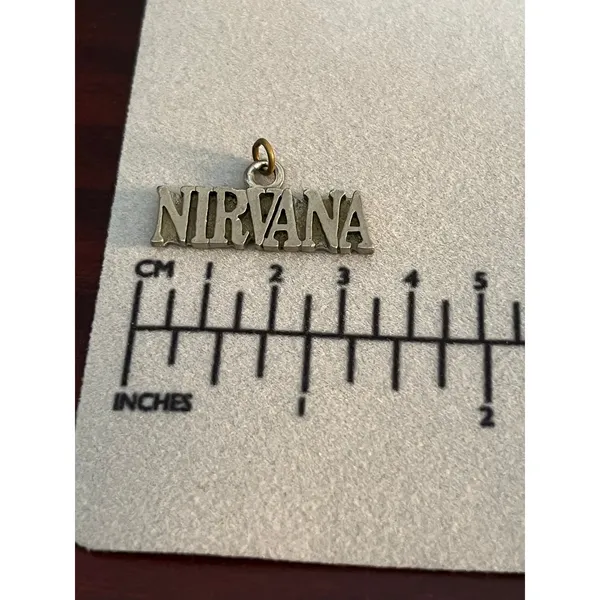 VTG Nirvana Starline Silver Tone Pendant Charm Punk Grunge Skater - Image 4