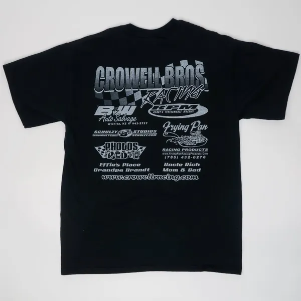 Gildan Black Crowell Bros. Racing Graphic T-Shirt - Image 2
