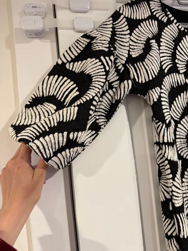Maeve Anthropologie Windfall Mini Dress Black White Leaf Print Women's X-Small - Image 5