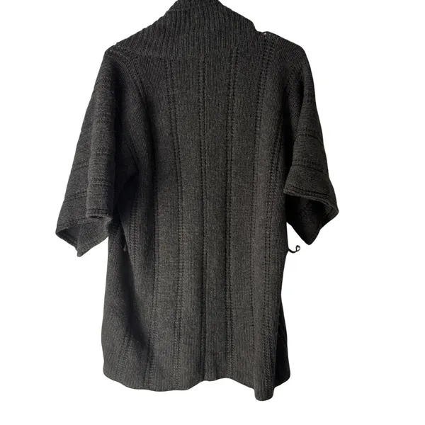 Christopher Fischer Charcoal Wool Cashmere Kimono‎ Cardigan Sweater Size S - Image 3