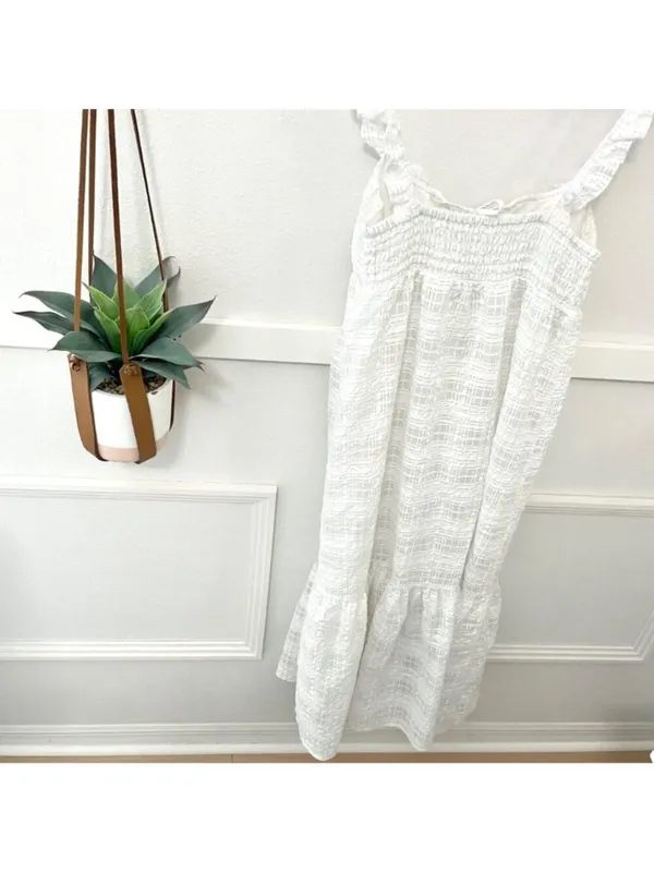 Lovers & Friends Rosine Midi Dress Size XS White Cottagecore Coastal Summer Chic - Image 9