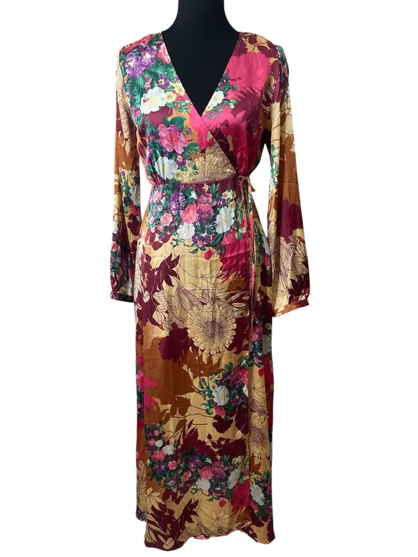 Lulu's Put on a Smile Floral Wrap Maxi Dress feminine wedding guest - Image 4