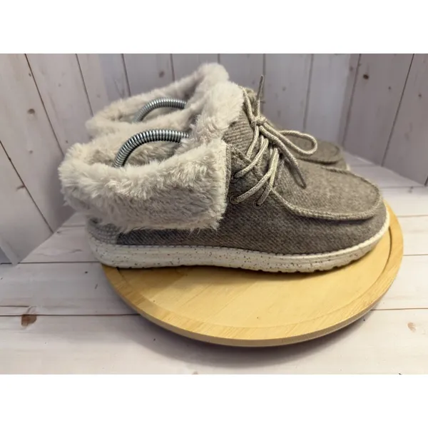 Hey Dude Britt Women's Faux Fur Lined Brown Ankle Booties Size Women's 8 - Image 4