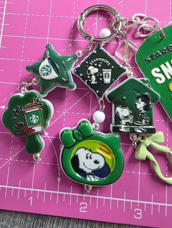 𝙎𝙤𝙡𝙙! 𝘿𝙤 𝙣𝙤𝙩 𝙗𝙪𝙮 𝙥𝙡𝙚𝙖𝙨𝙚!  Snoopy Starbucks Bag Charm Keychain - Image 6