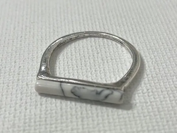 Marble Silver Womens Ring - Image 5