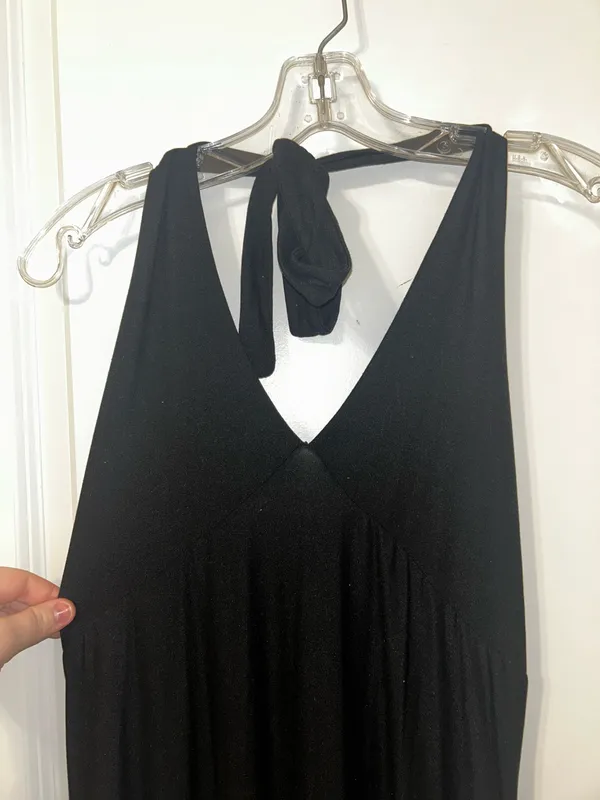 No Boundaries Black Halter Maxi Dress - Image 3
