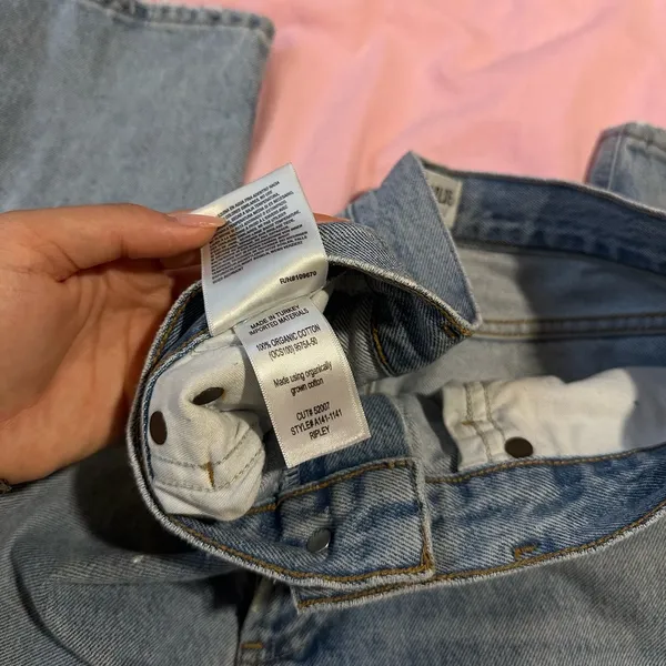 Agolde Ripley High-Rise Straight-Left Jeans in Riptide 26” - Image 7
