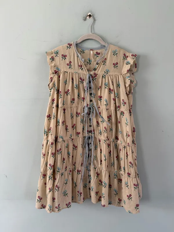 NWT Free People Sundown Ivory‎ Combo Ditsy Floral Cottagecore Boho Tunic Dress - Image 7