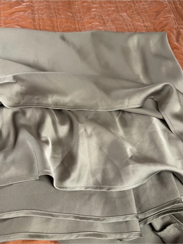 Show Me Your Mumu midi Dress in Moss Green Luxe Satin sz S - Image 8
