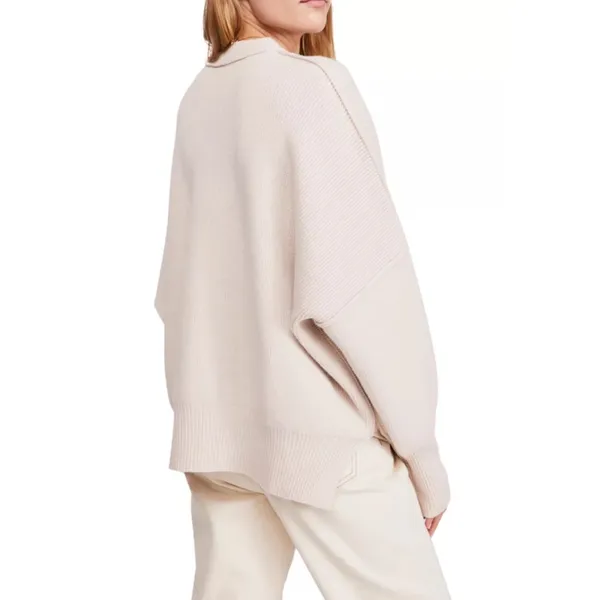 Free People Easy Street Tunic Small Peach Parfait NEW Ribbed Mock Neck Oversized - Image 2