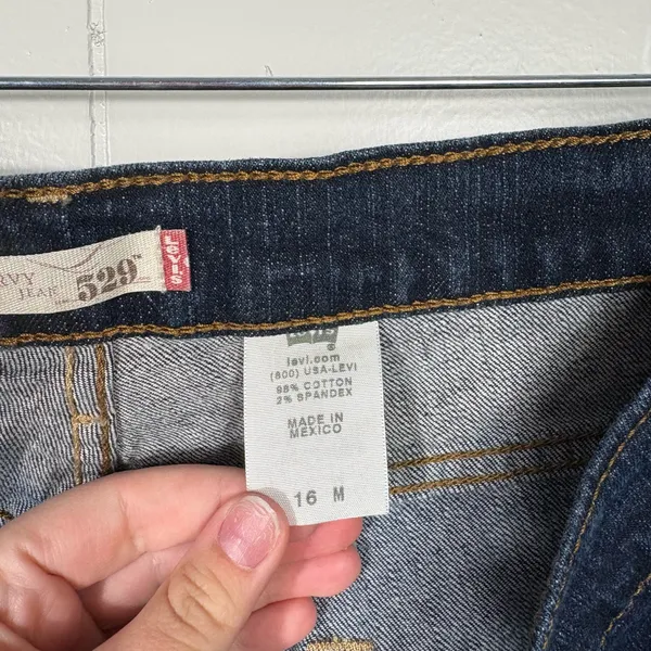 Levi's 529 Dark Wash Curvy Bootcut Stretch Denim Jeans Plus Size 16 Misses 16M - Image 6