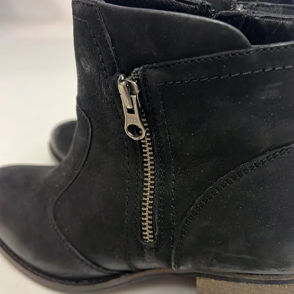 Earth Ralston Leather Bootie Size 8 A5‎ Black - Image 4
