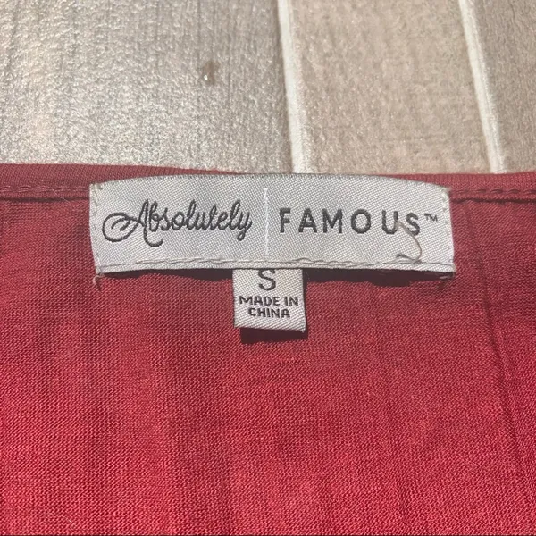 Absolutely Famous Red Wine Tank Top; small women’s - Image 2