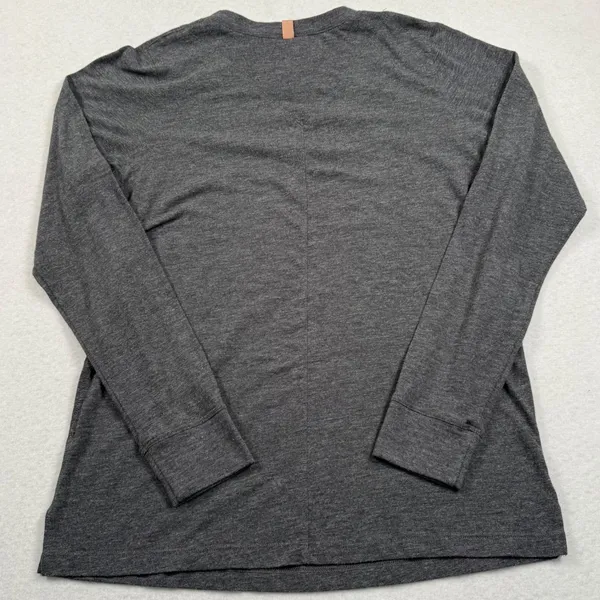 Lunya Restore Base Shirt Womens Small Charcoal Gray Supima Cotton Loungewear Tee - Image 3
