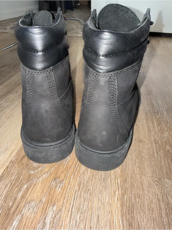 Timberland Black Lace-Up Nubuck Ankle Boots - Image 4