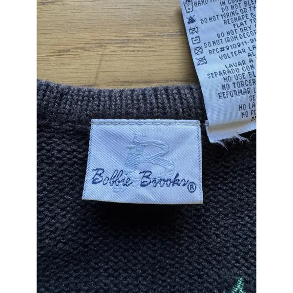 Bobbie Brooks‎ Christmas Sweater Vest Ornaments Embroidered Women Size Medium - Image 3