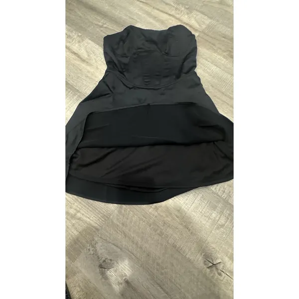 Wild Fable Womens Black Satin Strapless Corset Fit And Flare Mini Dress XS - Image 6