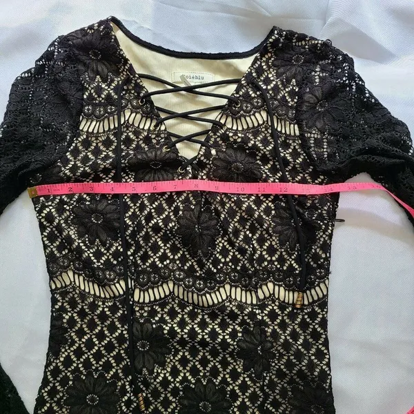 Soieblu Black Lace Whimsigoth Gothic Side Zip Y2K Coquette Grunge‎ Small - Image 10