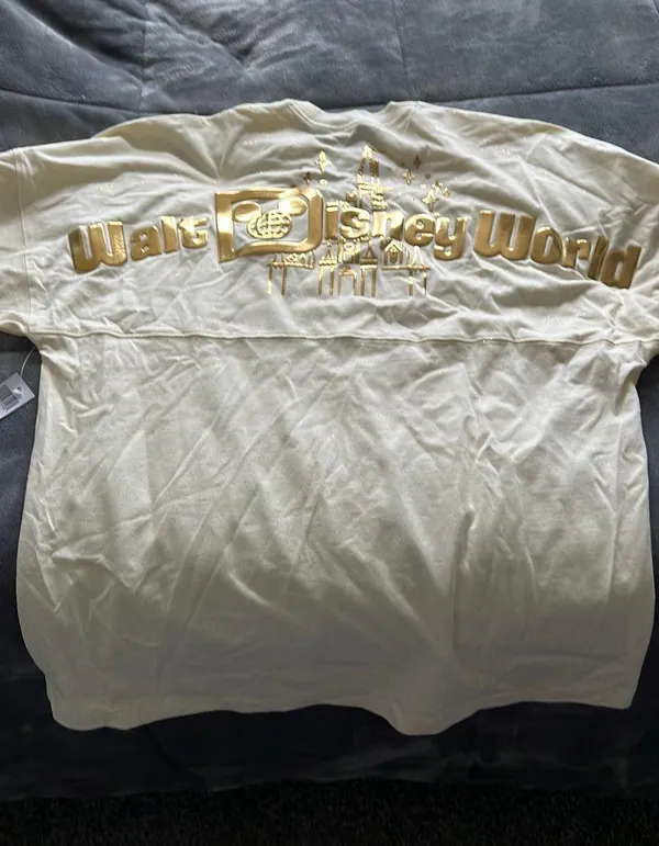 Disney Light Yellow Spirit Jersey for WDW with gold glitter and lettering - Image 6