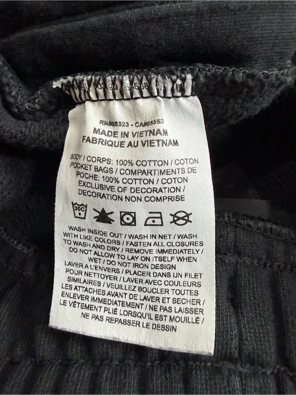 Jordan Flight Fleece Black Jogger Sweatpants Zip Pockets Men’s Small - Image 9