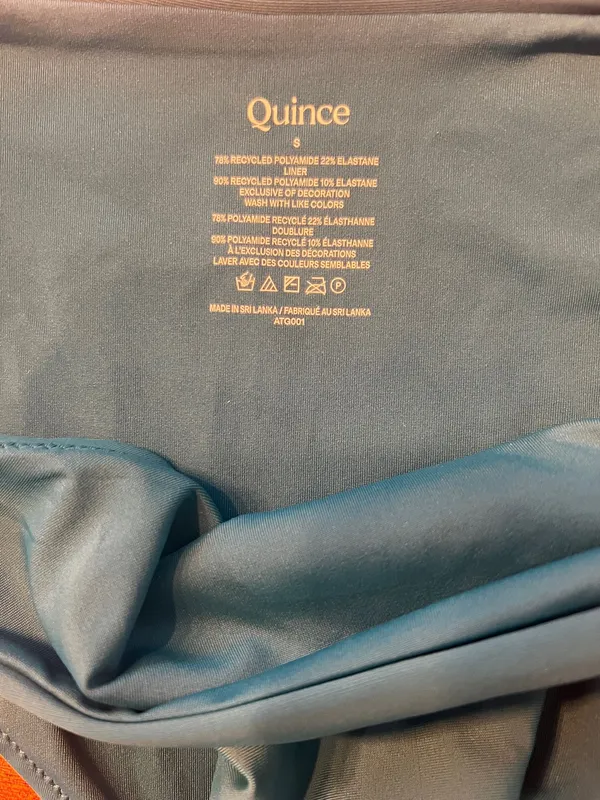 Quince Bikini Bottoms in Teal Size Small NWT - Image 4