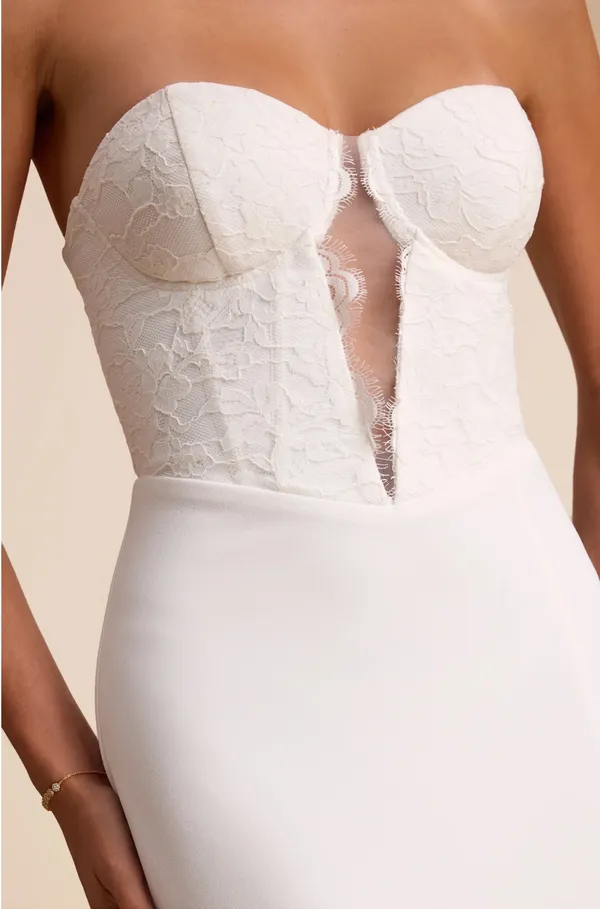 White Lulus Maxi Dress - Image 3
