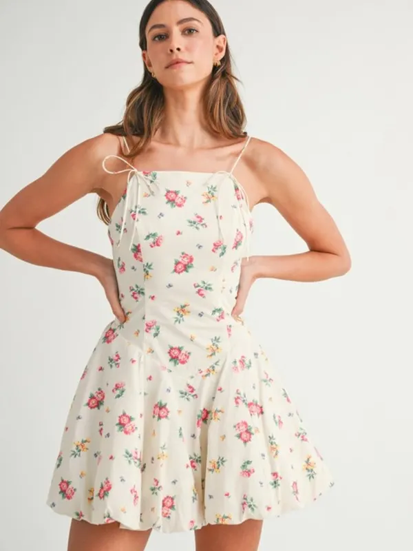 Floral print mini dress Size M - Image 2