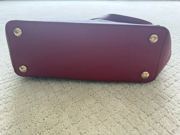 Micheal kors red leather tote bag purse large - Image 4
