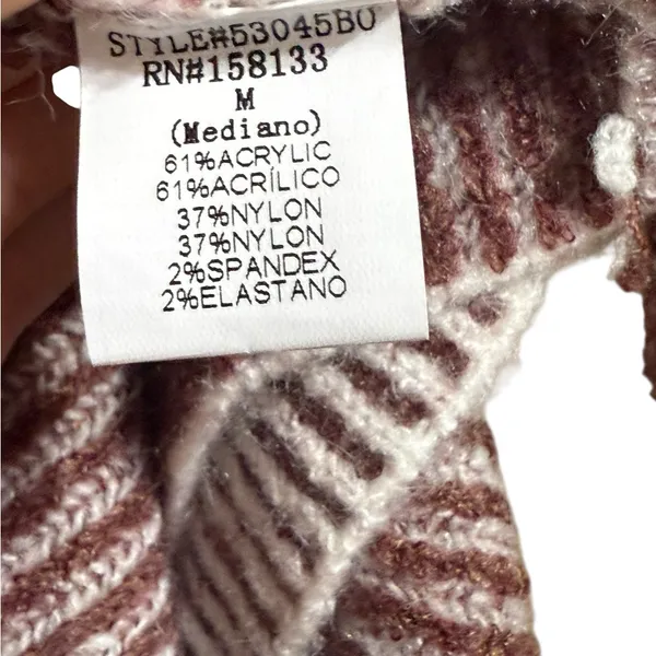 Bohme Multicolor Colorblock Knit Open Cardigan‎ sz M w/ pockets - Image 4