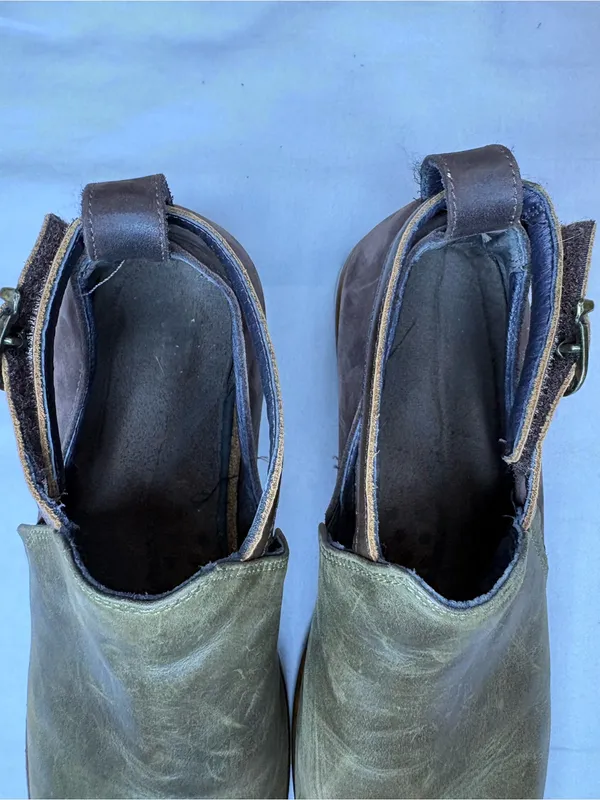 Naot Kamsin 26042 EU 40 Vintage Pine Leather Cutout Ankle Booties Velcro - Image 7