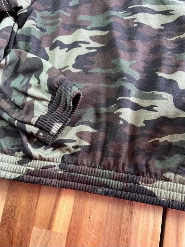 Justify Camo Quarter Zip Pullover Sweatshirt Size L Vibes Graphic - Image 8