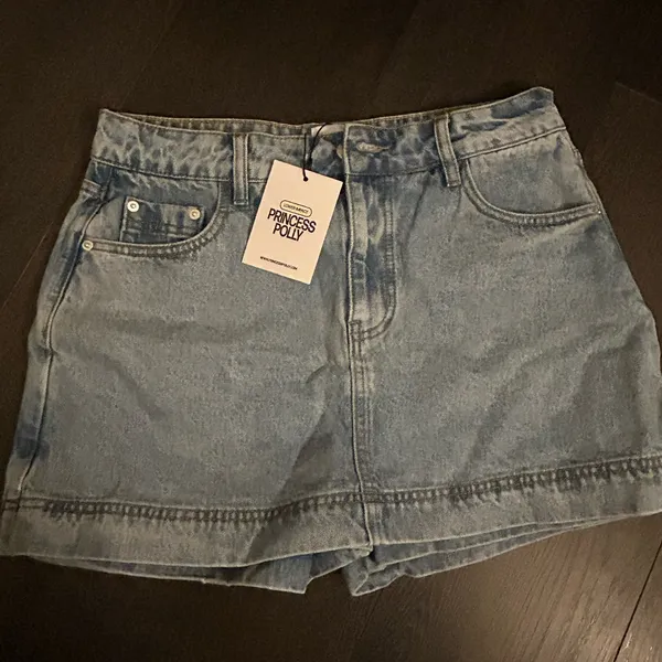 Princess Polly Brand Light Blue Denim Mini Skirt & Shorts combined TrendyFashion - Image 2