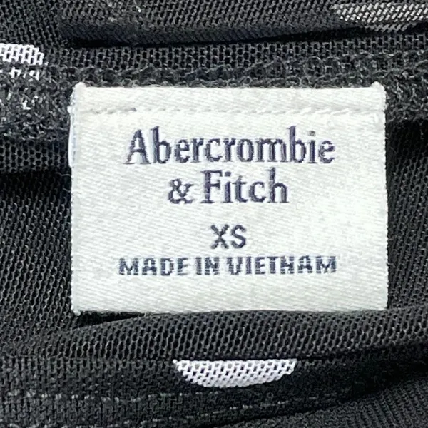 Abercrombie & Fitch Women's Black Sleeveless Polka Dot Draped Mesh Blouse Top XS - Image 4
