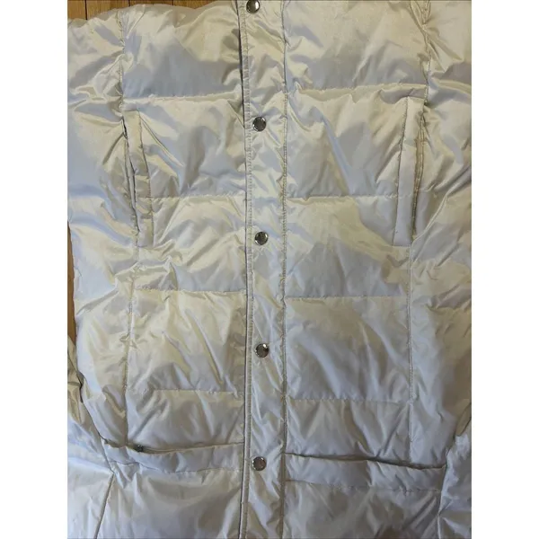 Michael Kors White Down Filled Puffer Jacket Women Size Medium Warm Classic Coat - Image 3