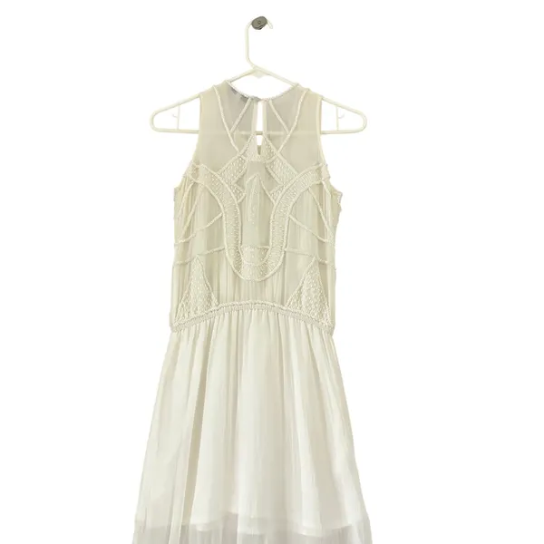 Karina Grimaldi‎ White Beaded Maxi Dress XS Neiman Marcus Art Deco Bridal Gown - Image 10