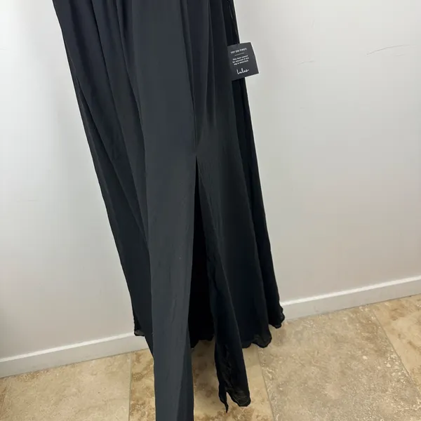 Lulus Thoughts of Hue Black Surplice Maxi Dress Chiffon Formal Evening 1X NWT - Image 9