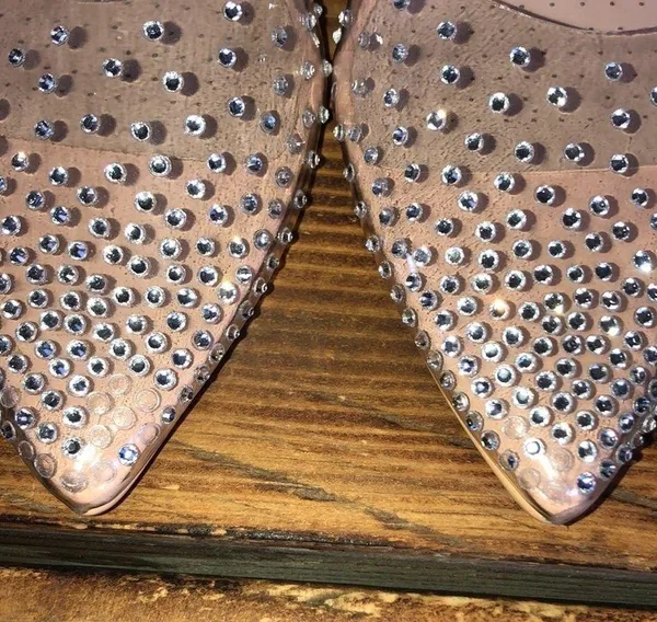 Azalea wang gamma nude PVC heels wedding heels formal wide heels 37 rhin… - Image 5