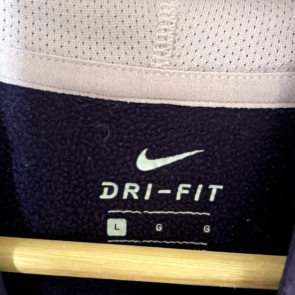 Nike dri fit just do it purple pullover hoodie sweater women's size large - Image 3