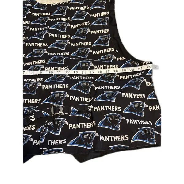 Carolina Panthers Vest Women Size M/L Black NFL Football Button Front - Image 4