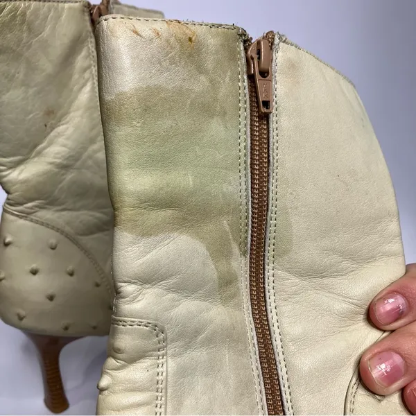 Los Canelos tan leather heeled boots‎ women’s size 25 approximately size 7 - Image 8